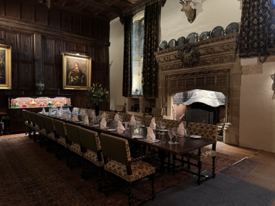 Hever Castle Great Hall Ready for Our Banquet